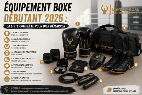 Equipements de boxe pour débutant - le guide 2026