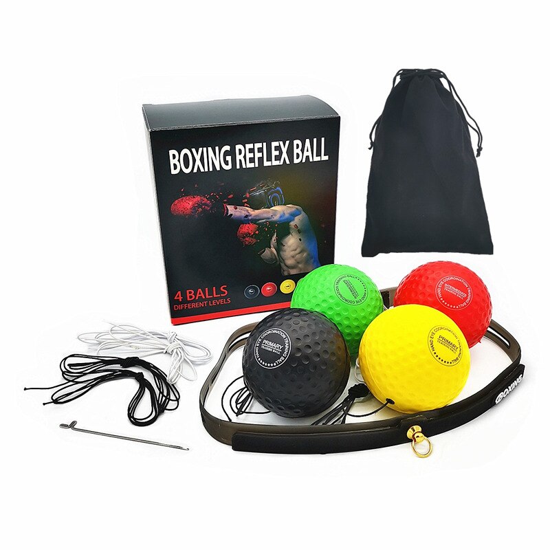 FT-SHOP Boxe Balle avec Bandeau Boxing Reflex Ball Ballon