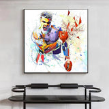 Tableau boxe Mohamed Ali (Abstrait)