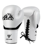 Gants de boxe à lacets (couleur blanc)