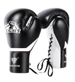 Gants de boxe à lacets (couleur noir)