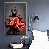 Tableau Floyd Mayweather (néon) effet lumineux