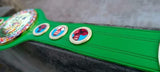 Ceinture boxe WBC, ceinture en cuir vert
