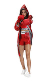 Tenue de boxe femme (rouge)