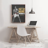 Tableau boxe Ali Légende - accroché à la maison