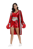 Tenue de boxe femme (rouge)
