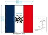 Bâche tricolore pour ring de boxe pour le ring Senonais