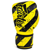 Gants de boxe FAIRTEX (Jaune et Noir), style zébré