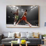 Tableau Mohamed Ali vs Joe Frazier, un grand classique