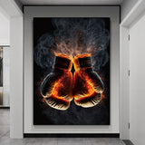 Tableau gant de boxe feu