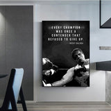 Tableau Citation Rocky Balboa, never give up