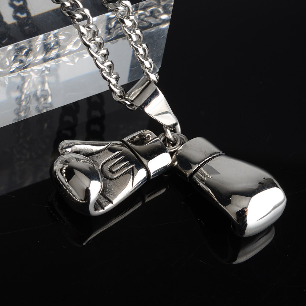 Pendentif gant de boxe ACIER INOXYDABLE