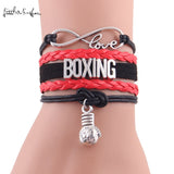 Bracelet boxing, jolie breloque en cuir