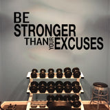 Stickers citation motivation BE STRONGER THAN YOUR EXCUSES