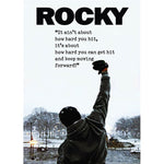 Tableau Rocky Balboa (original), toile avec citation