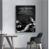 Tableau Citation Rocky Balboa, accroché sur mur