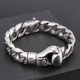 Bracelet gant de boxe (argent), chez le bijoutier
