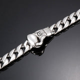 Bracelet gant de boxe (argent), détail chaine