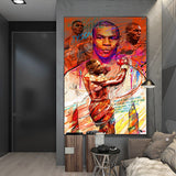 Tableau boxe Mike Tyson forever affiché dans grand salon