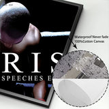 Tableau boxe motivation, toile coton Waterproof