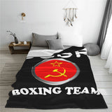 Couverture Boxing URSS, drapé sur lit