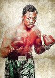 Tableau boxe vintage Joe Frazier, toile uniquement