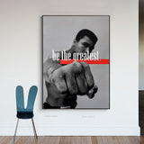 Tableau Mohamed Ali The greatest dans petit salon