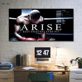 Tableau boxe motivation avec citation positive