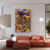 Tableau Israel Adesanya, peinture street art