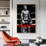 Tableau Canelo Alvarez (Noir et Blanc)