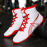 Chaussure de boxe anglaise 2023 conçue pour une explosivité maximale, version blanche