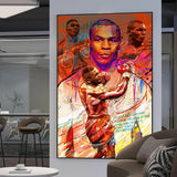 Tableau boxe Mike Tyson forever affiché dans salon