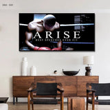 Tableau boxe motivation citation affiché au salon