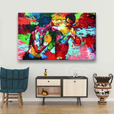 Tableau Rocky vs Apollo affiché dans salon