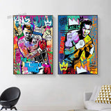 Tableau Street Art Mohamed Ali et Mike Tyson