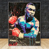 Tableau boxe Mike Tyson signature Alec