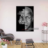 Tableau boxe Mike Tyson VISAGE affiché dans un cabinet