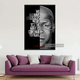 Tableau boxe Mike Tyson VISAGE affiché dans un grand salon