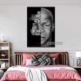 Tableau boxe Mike Tyson VISAGE exposé dans chambre