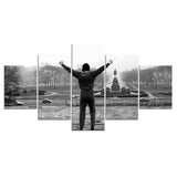 Tableau boxe Rocky Steps de Rocky Balboa ayant gravit les marches du Philadelphia Museum of Art (affiche film)