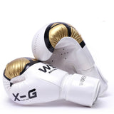 Gants de boxe Blanc et Or (polyvalent)