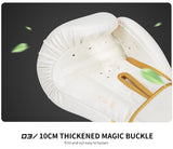 Gants de boxe Blanc et Or avec trous d'aération