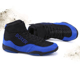 Chaussure de boxe anglaise basse, coloris bleu, collection Boxer