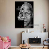 Tableau boxe Mike Tyson VISAGE exposé dans salon