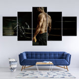 Tableau boxe Fight Spirit d'un combattant affrontant la faucheuse