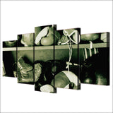 Tableau boxe 5 pièces gants de boxe dans armoire