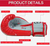 Gants de boxe rouge ; composition