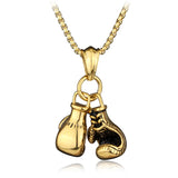 Pendentif gants de boxe or