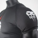 T shirt boxe, taille ajustée, style sport, design suprême, vue des détails