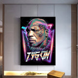 Tableau boxe Mike Tyson Spirit affiché dans salon